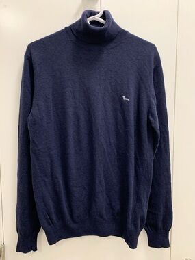 Harmont & Blaine Navy Turtleneck Sweater with Logo size XL